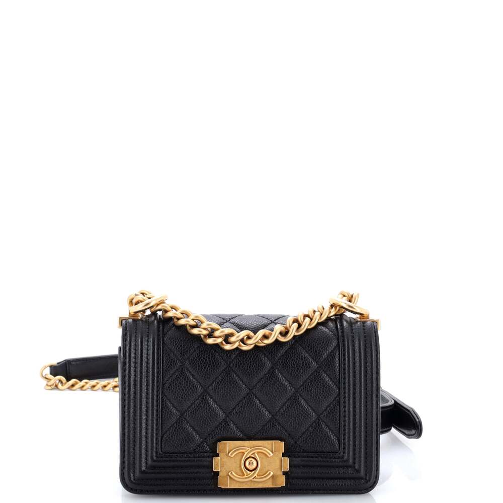 Chanel Boy Flap Bag Quilted Caviar Mini #299264C48B